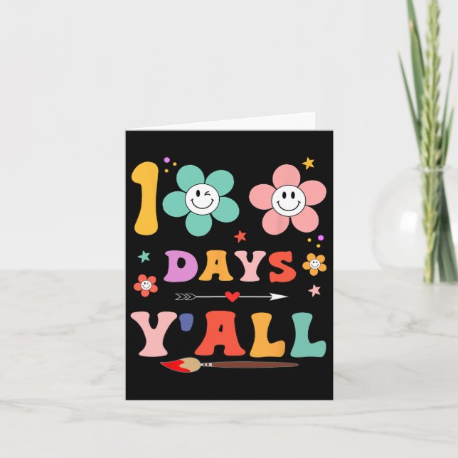 Tarjeta 100 días de escuela 100 días de clase (Anverso)