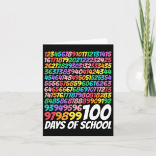 Tarjeta 100 días de escuela 100 días de escasez de matemát