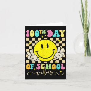 Tarjeta 100 días de escuela, 100 días de sonrisa