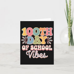 Tarjeta 100 días de escuela, 100 días de sonrisa
