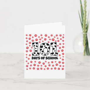 Tarjeta 100 días de escuela Dalmatian Dog Boy Kid 100 días