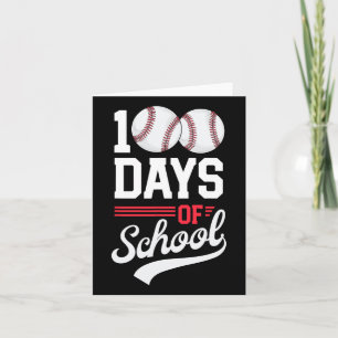 Tarjeta 100 días de escuela de béisbol 100 días niños