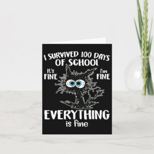 Tarjeta 100 días de escuela está bien, estoy bien, todo es
