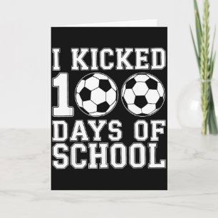 Tarjeta 100 Días De Escuela Fútbol Chicos Niños 100º Día D