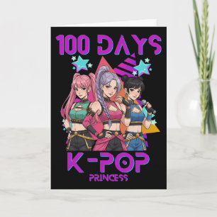 Tarjeta 100 Días De Escuela K Pop 100 Días Más Fuertes Niñ