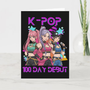 Tarjeta 100 Días De Escuela K Pop 100 Días Más Fuertes Niñ