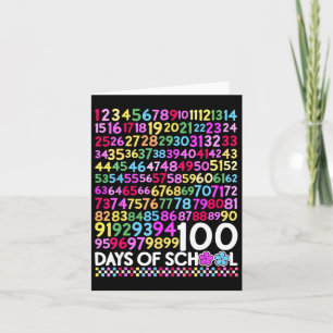 Tarjeta 100 Días De Escuela Maestro Niño 100º Día Matemáti