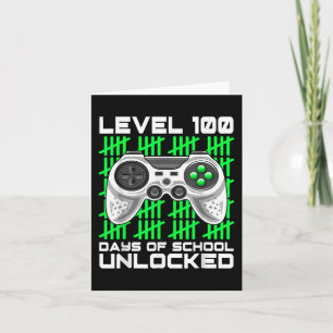 Tarjeta 100 Días De Escuela Niños De Videojuegos Jugadores
