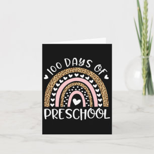 Tarjeta 100 Días De Escuela Para Maestros Preescolares Rai