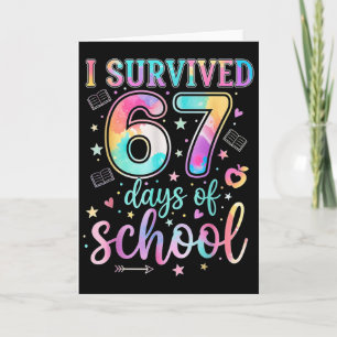 Tarjeta 100 Días De Escuela Sobrevívi 67 Días De Escuela T