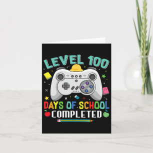 Tarjeta 100 Días De Escuela Terminaron Los Niños Jugadores