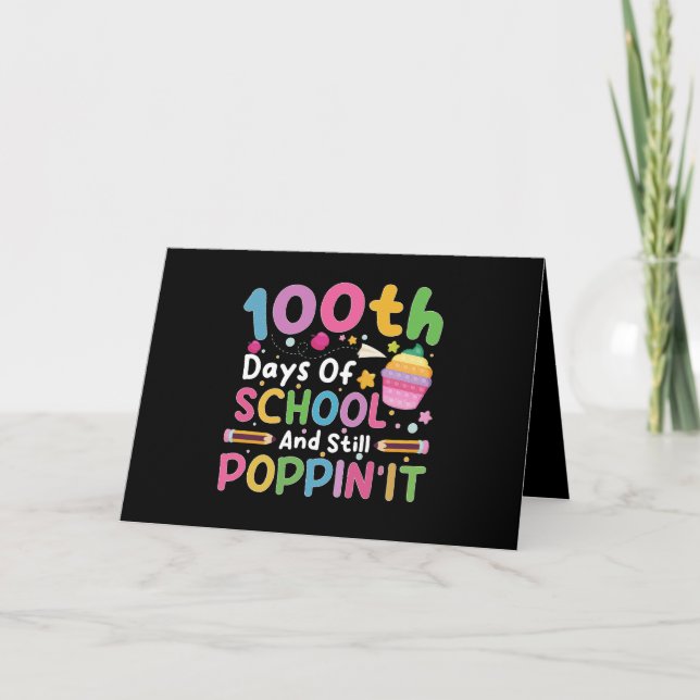 Tarjeta 100 Días De Escuela Y Aún Chica De Poppin (Anverso)