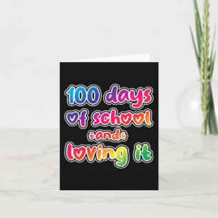 Tarjeta 100 días de escuela y de amor feliz 100 días K