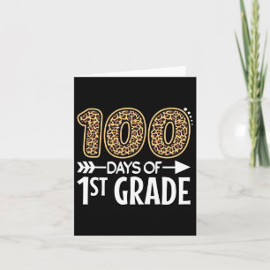 Tarjeta 100 días de estudiante de primer grado