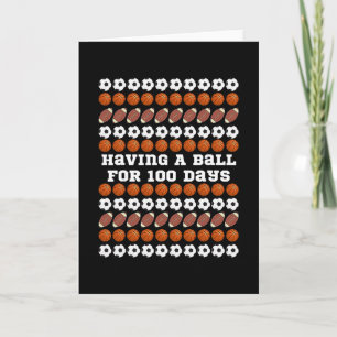 Tarjeta 100 Días De Fútbol Escolar Dibujo De Fútbol Niños