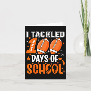 Tarjeta 100 Días De Fútbol Escolar En Los 100 Días De