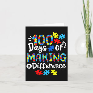 Tarjeta 100 Días De Hacer La Diferencia Con El Autismo De 