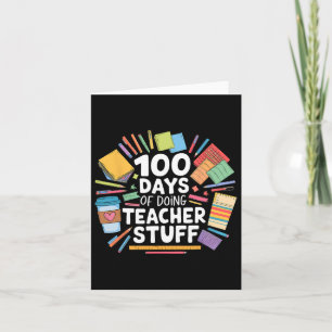 Tarjeta 100 días de hacer las cosas del profesor 100 días 