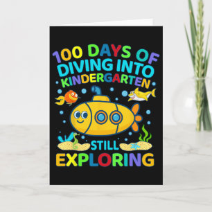 Tarjeta 100 días de jardín de infancia 100º día de escuela