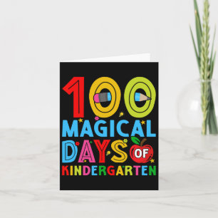 Tarjeta 100 Días De Jardín De Niños Felices 100 Días De Es