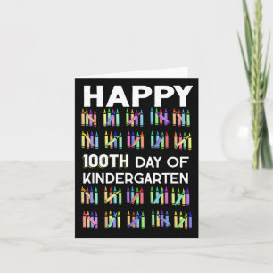 Tarjeta 100 Días De Jardín De Niños Felices 100 Días De Es