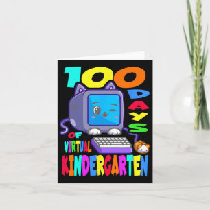 Tarjeta 100 Días De Jardín De Niños Virtual - Computadora 