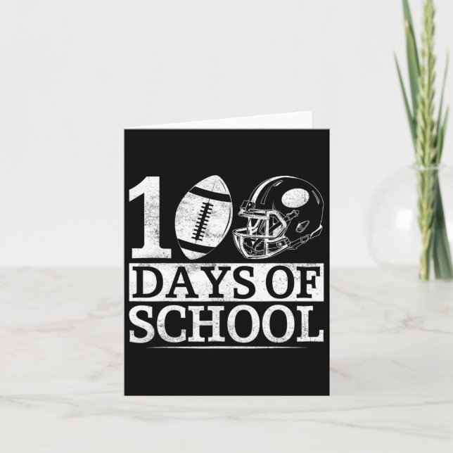 Tarjeta 100 Días De Jugador De Deportes Escolares Fútbol A (Anverso)