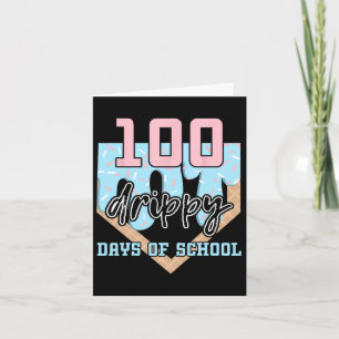 Tarjeta 100 Días de la Escuela Venden Helados 100 Días