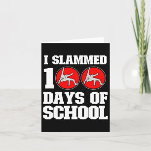 Tarjeta 100 días de lucha escolar contra un niño de 100 dí