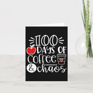 Tarjeta 100 Días De Maestra De Caos De Café Felices 100 Dí
