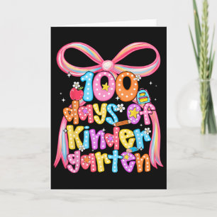 Tarjeta 100 Días De Maestra De Jardín De Infantes Coquette