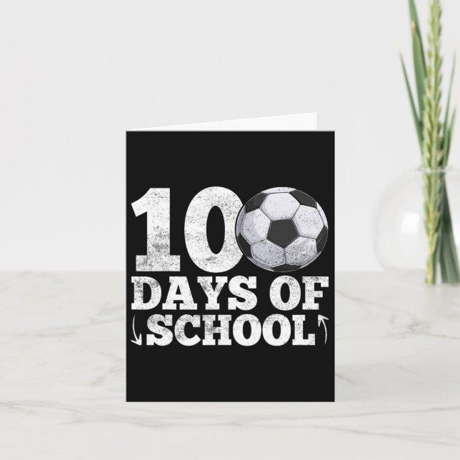 Tarjeta 100 Días De Maestra Jugadora De Fútbol Escolar 1 (Anverso)