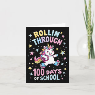 Tarjeta 100 días de maestras de Chicas escolares