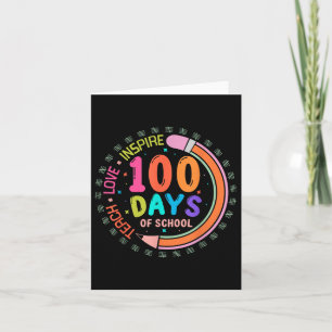 Tarjeta 100 Días de Maestría Coqueta de 100 Días