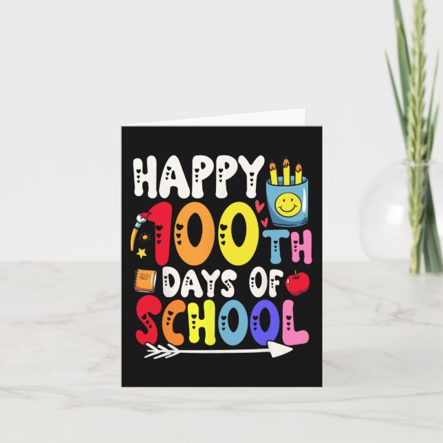 Tarjeta 100 Días De Maestría Y Estudiante Escolar 1 (Anverso)