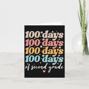 Tarjeta 100 Días De Maestros De Segundo Grado Niños 100 Dí