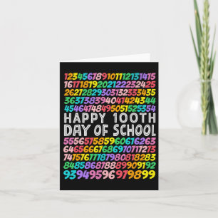 Tarjeta 100 Días De Maestros Escolares Niños Cien Días