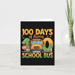 Tarjeta 100 Días De Manejar A Los Conductores De Autobús E