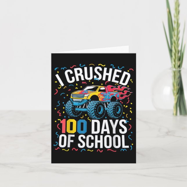 Tarjeta 100 Días De Monstruo Escolar (Anverso)