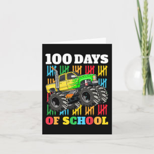 Tarjeta 100 días de monstruo escolar 100 días de Scho
