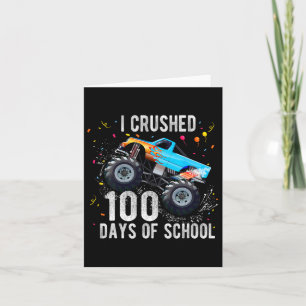Tarjeta 100 Días De Monstruo Escolar Camión 100 Día De Sch