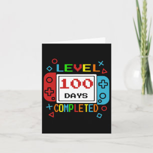 Tarjeta 100 Días De Niños Jugadores Escolares 100 Días De