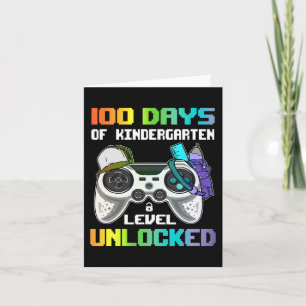 Tarjeta 100 Días De Nivel De Jardín De Niños Desbloqueados