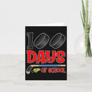 Tarjeta 100 Días De Profesora De Niños Estudiantes De Hock
