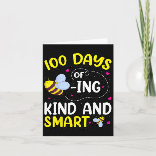 Tarjeta 100 Días De Ser Amable Y Abeja Inteligente 100 Día