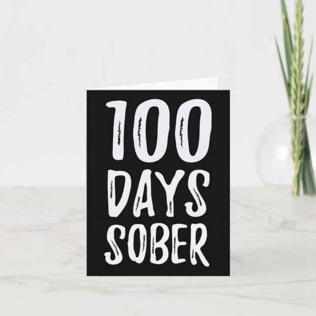 Tarjeta 100 días de sobrias felicitaciones Sobriedad (Anverso)