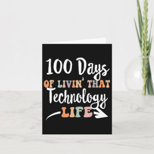 Tarjeta 100 Días De Tecnología 100º Día De La Escuela De T