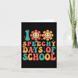 Tarjeta 100 Días De Terapia Escolar Terapia Groovy Slp Ens