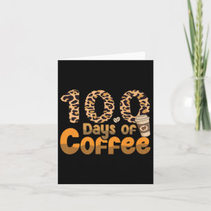 Tarjeta 100 Días De Traje De Café De Maestros Escolares 10