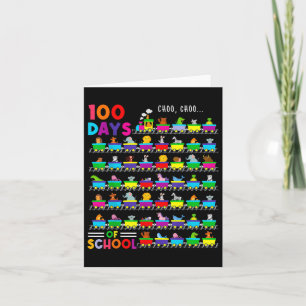 Tarjeta 100 Días De Tren Con Animales Niños 100 Días De Es